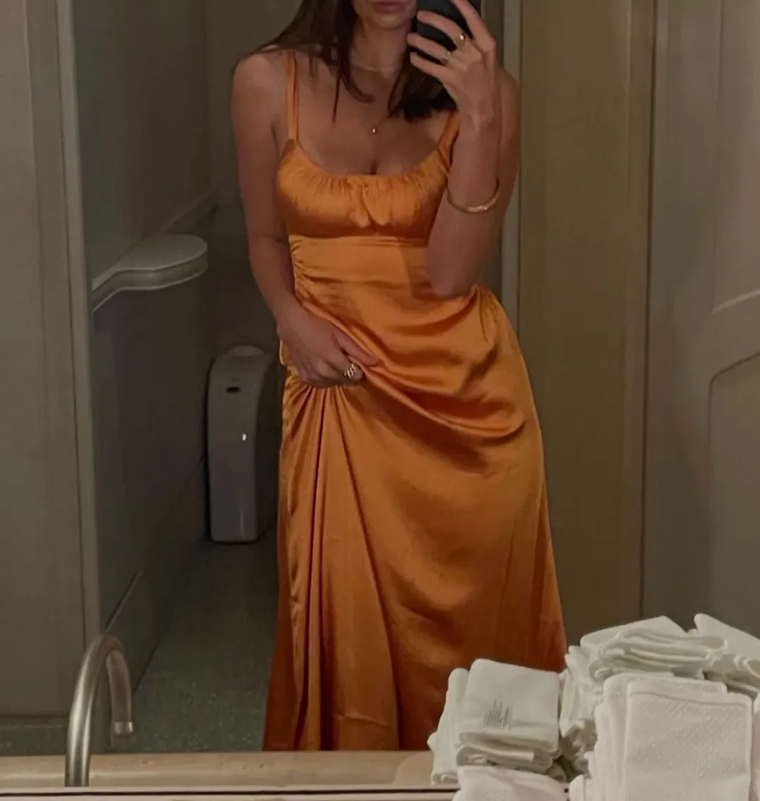 Hansen & Gretel Carlos Midi Silk Dress for rent on The Volte - main image