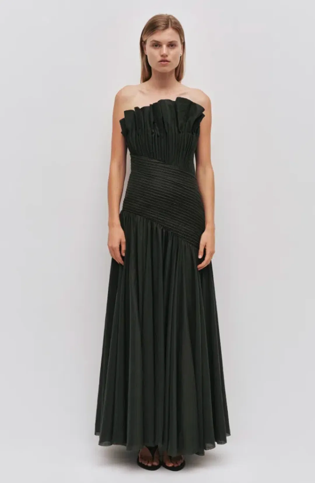 AQUILINE GOWN | HUNTER GREEN - SIZE 6 for rent on The Volte - main image