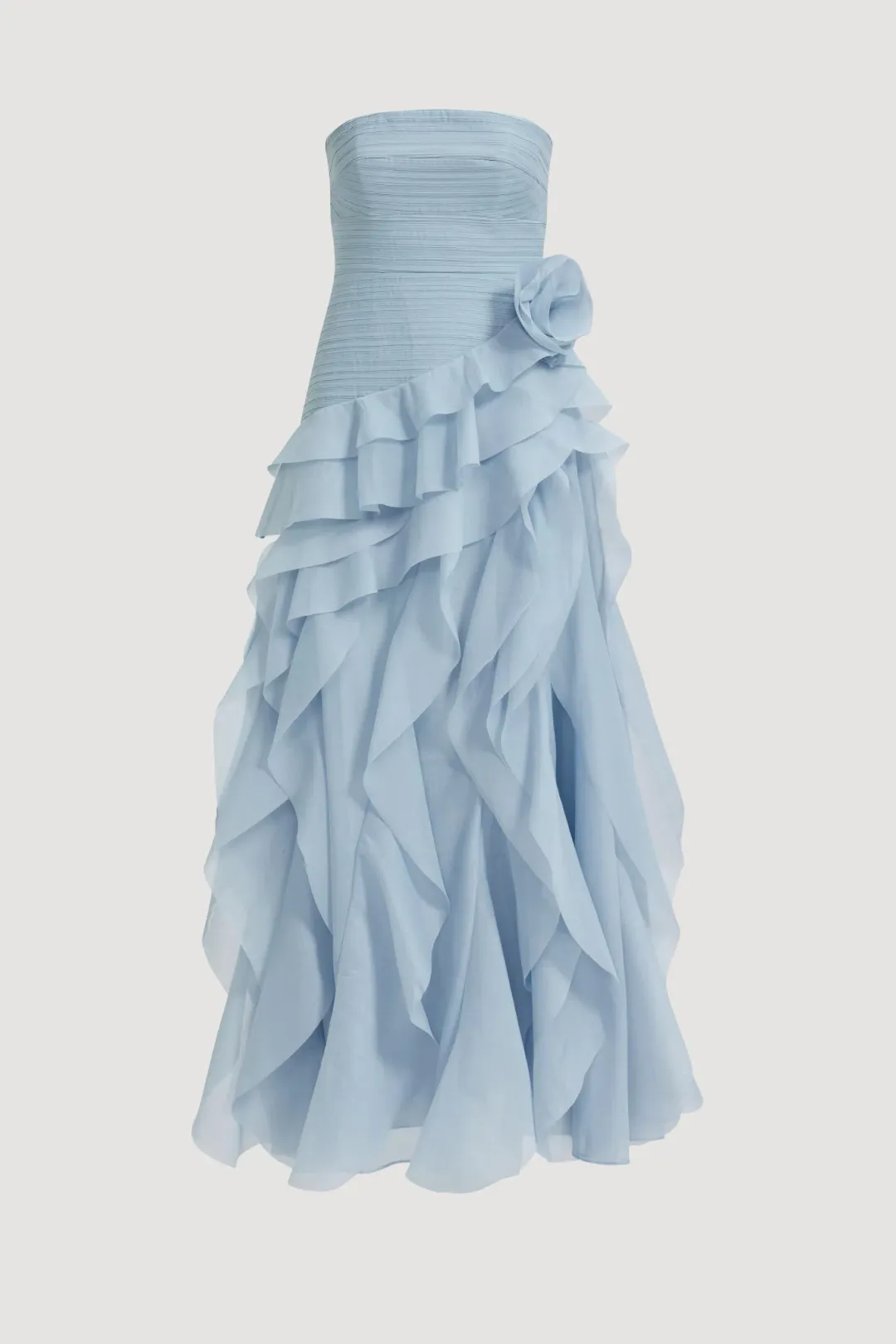 Aje Canyon Maxi Gown in Cloud Blue Size 10 for rent on The Volte - main image