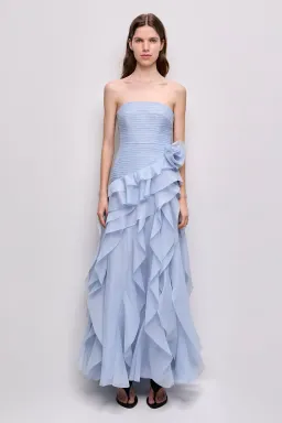 Aje Canyon Maxi Gown in Cloud Blue Size 10 for rent on The Volte - image 1