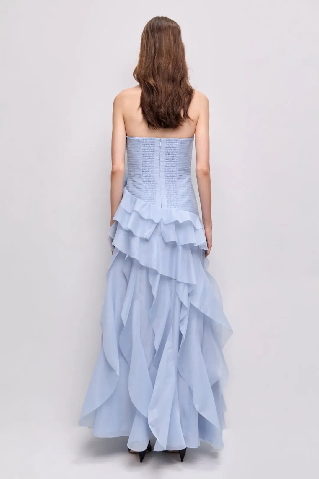 Aje Canyon Maxi Gown in Cloud Blue Size 8 for rent on The Volte - main image