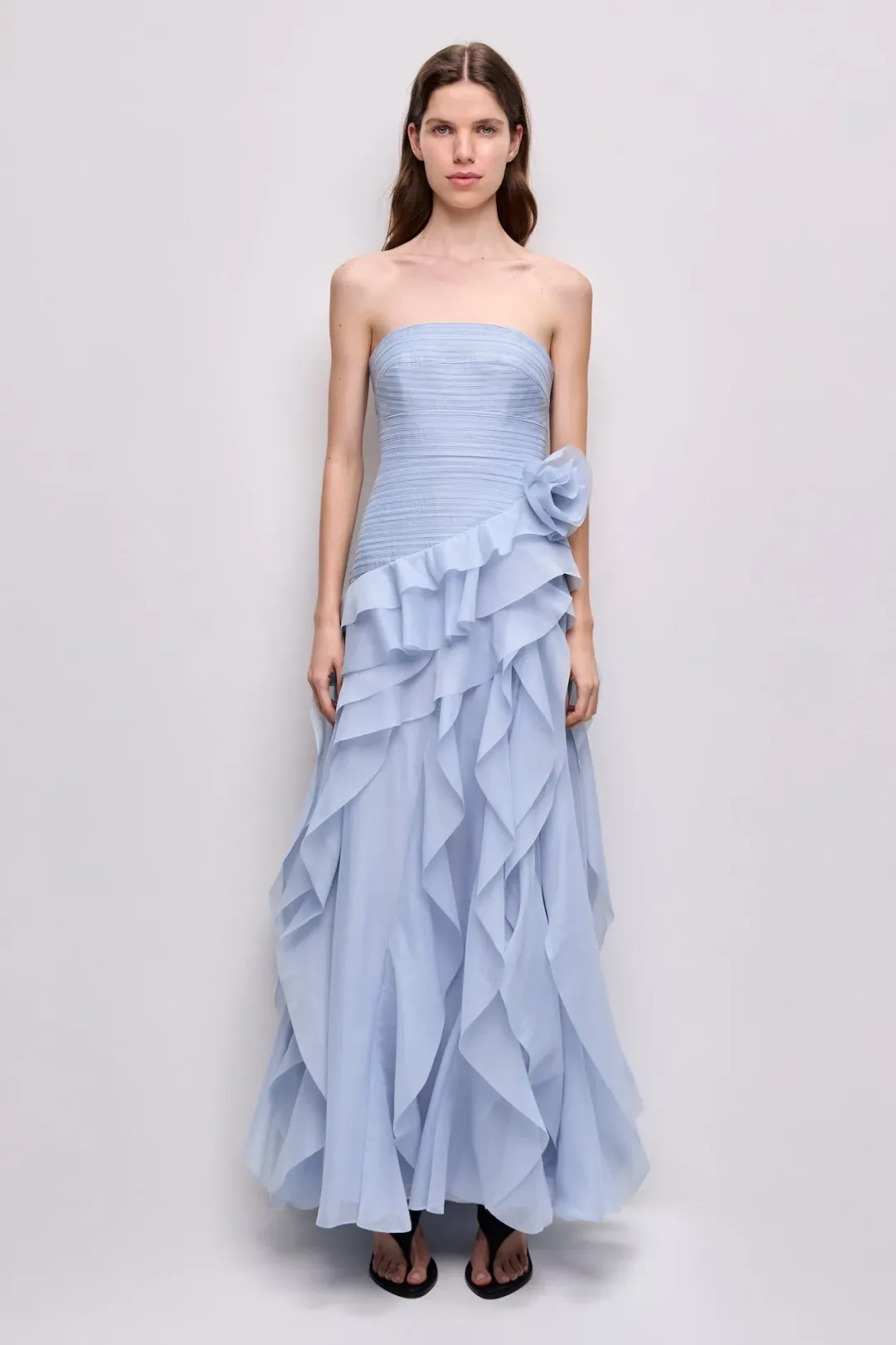 Aje Canyon Maxi Gown in Cloud Blue Size 8 for rent on The Volte - main image