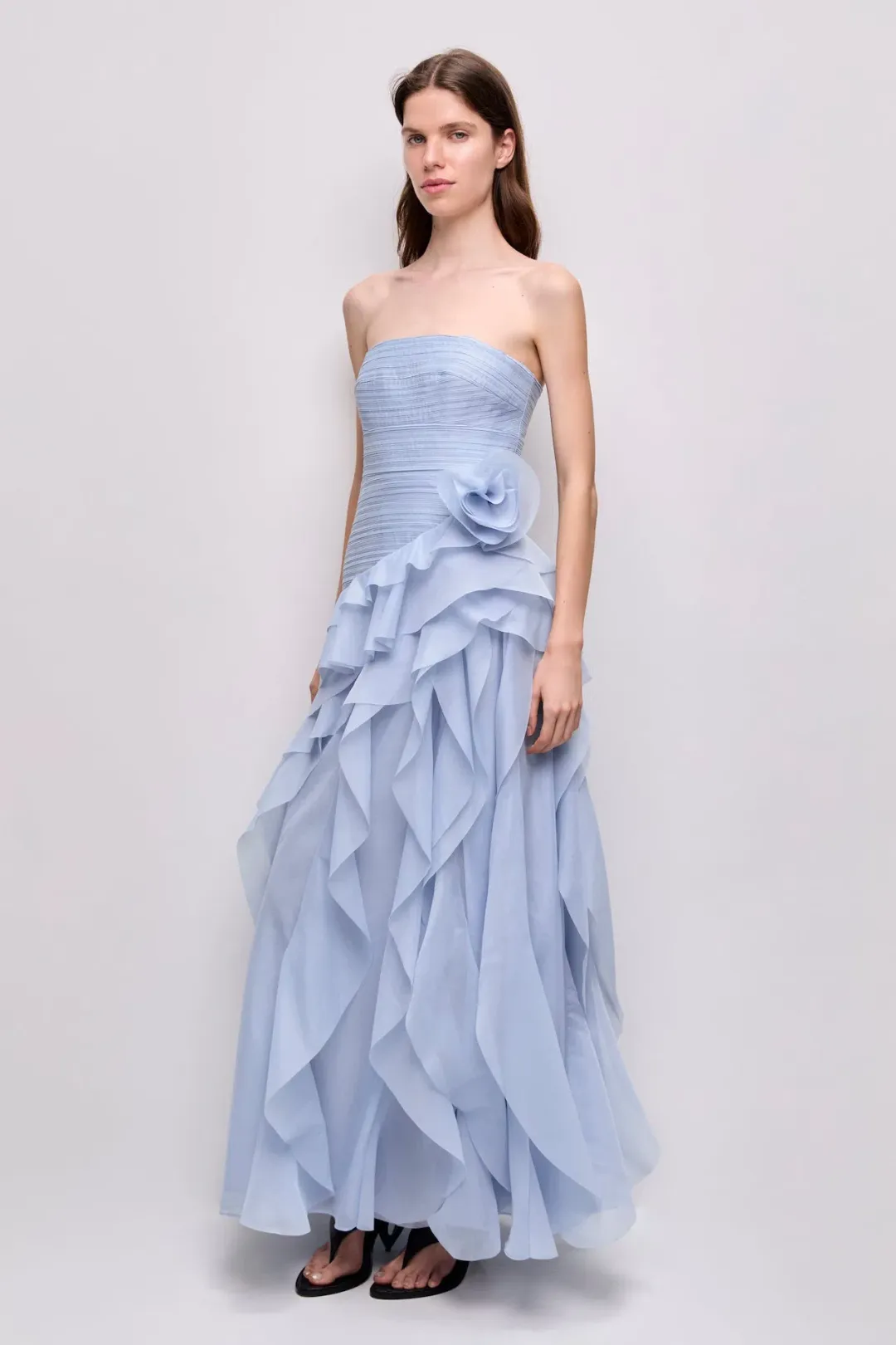 Aje Canyon Maxi Gown in Cloud Blue Size 6 for rent on The Volte - main image
