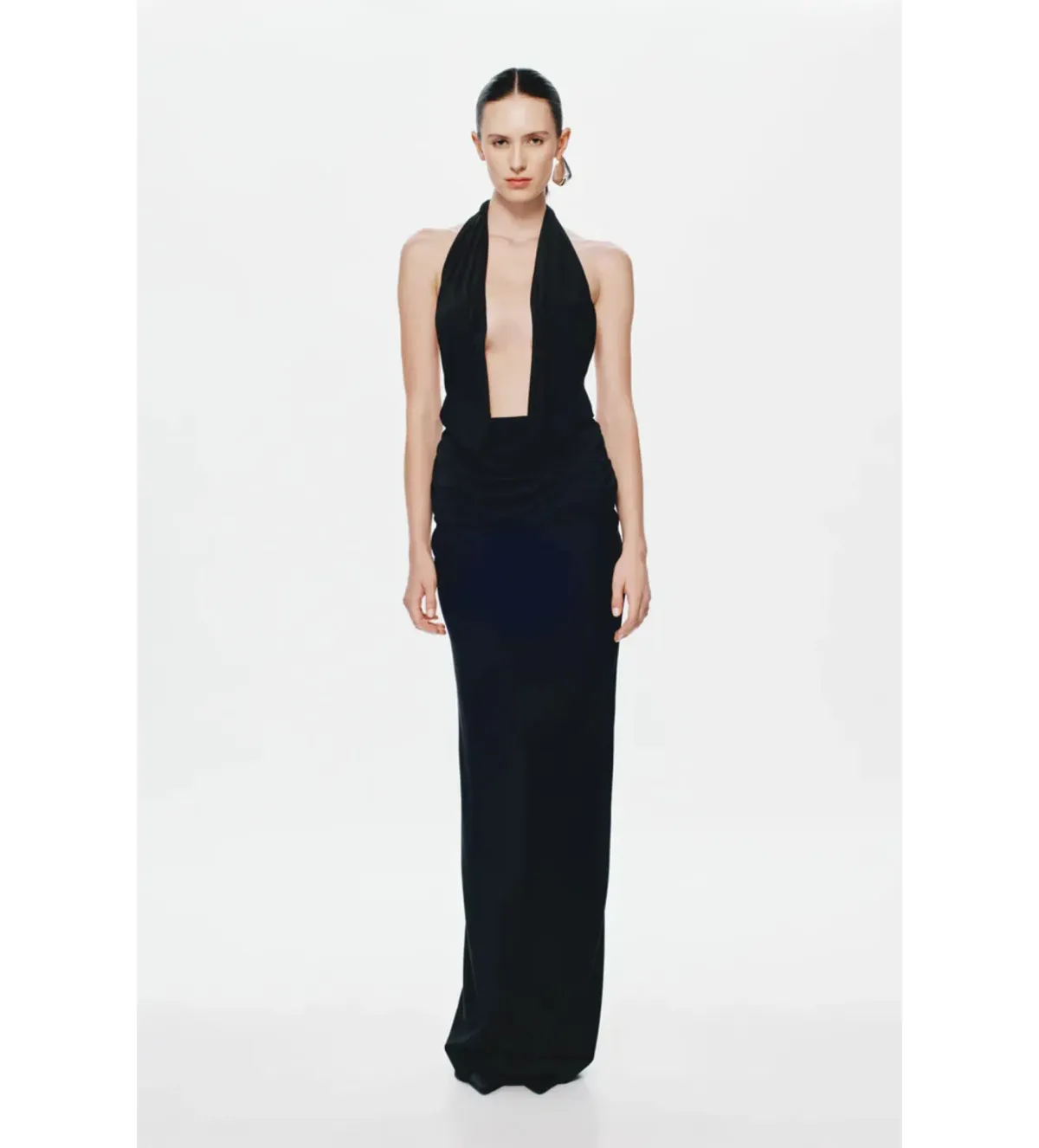 Misha Vanessa Jersey Maxi Dress in Black Size M/AU10 for rent on The Volte - main image