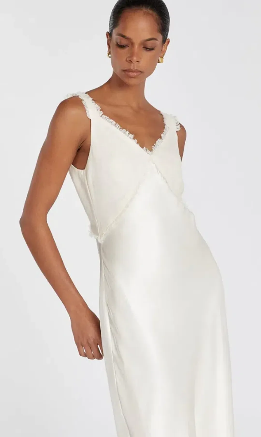 The Elias Satin Linen Dress for rent on The Volte - main image