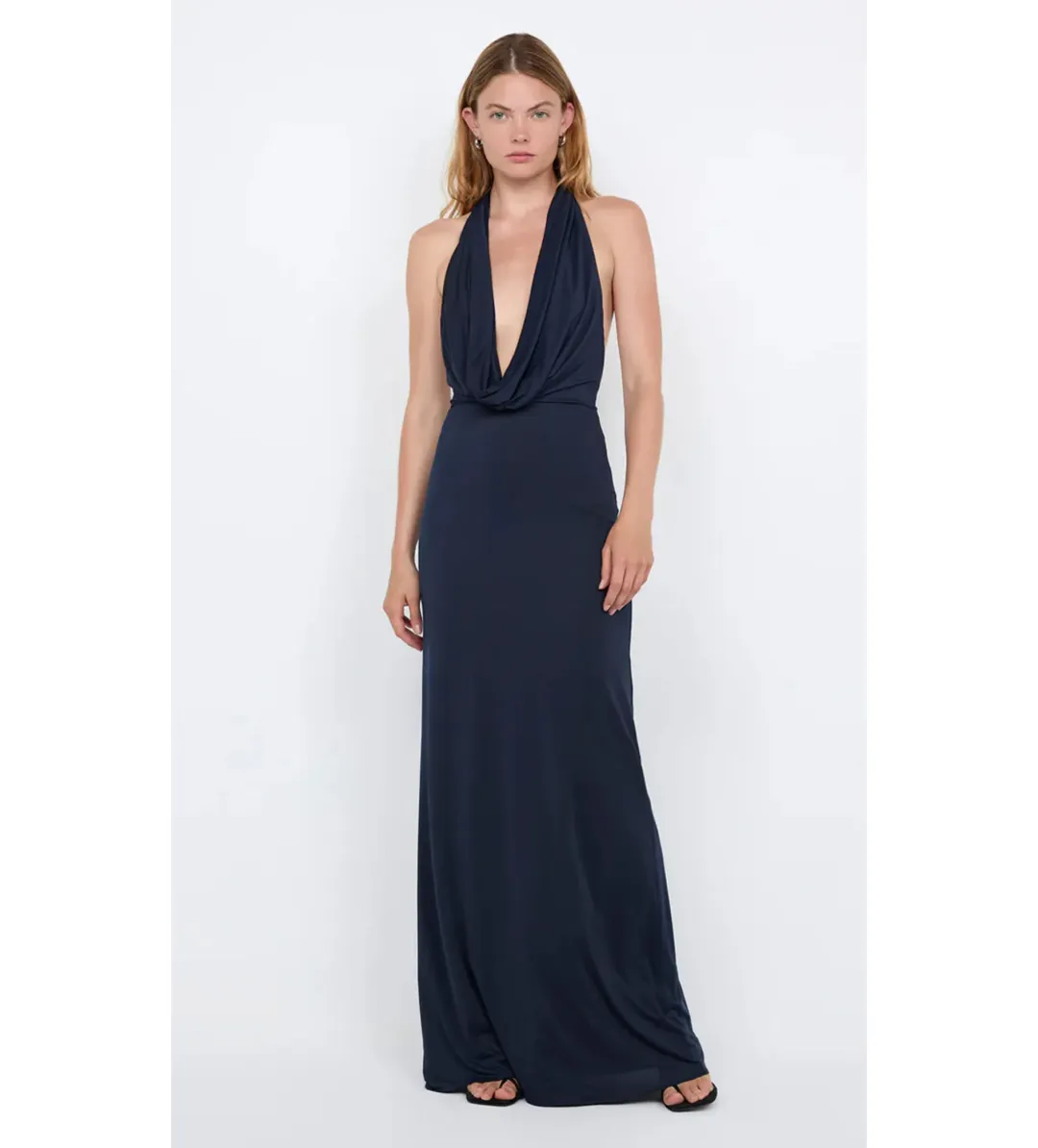 Bec & Bridge Nessie Cowl Maxi Dress in Ink Size AU8 for rent on The Volte - main image