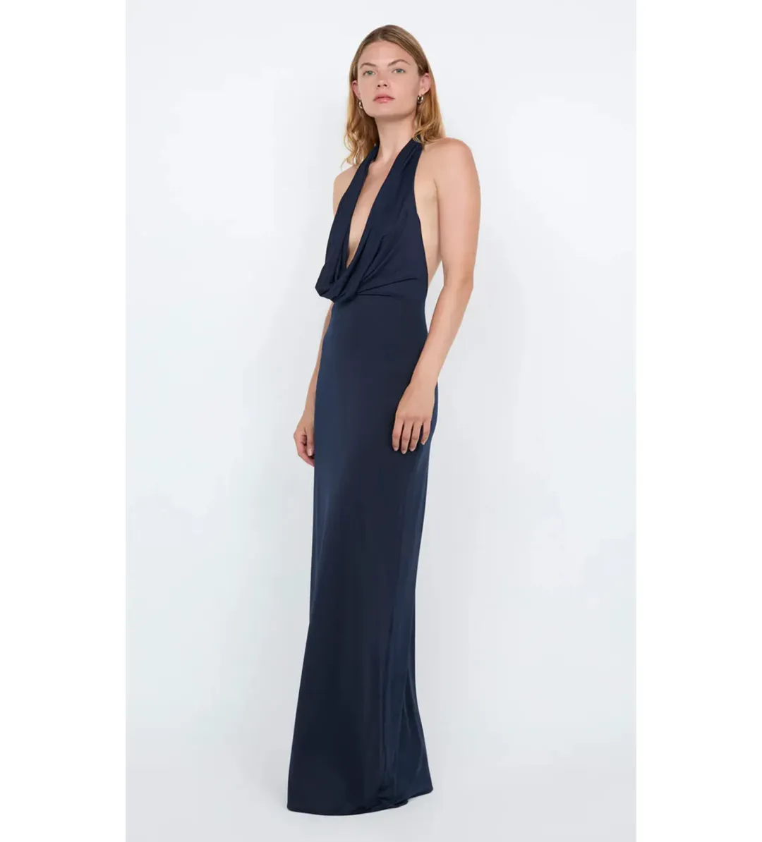 Bec & Bridge Nessie Cowl Maxi Dress in Ink Size AU8 for rent on The Volte - main image