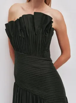 Aje Aquiline Gown in Hunter Green Size 16 for rent on The Volte - image 6