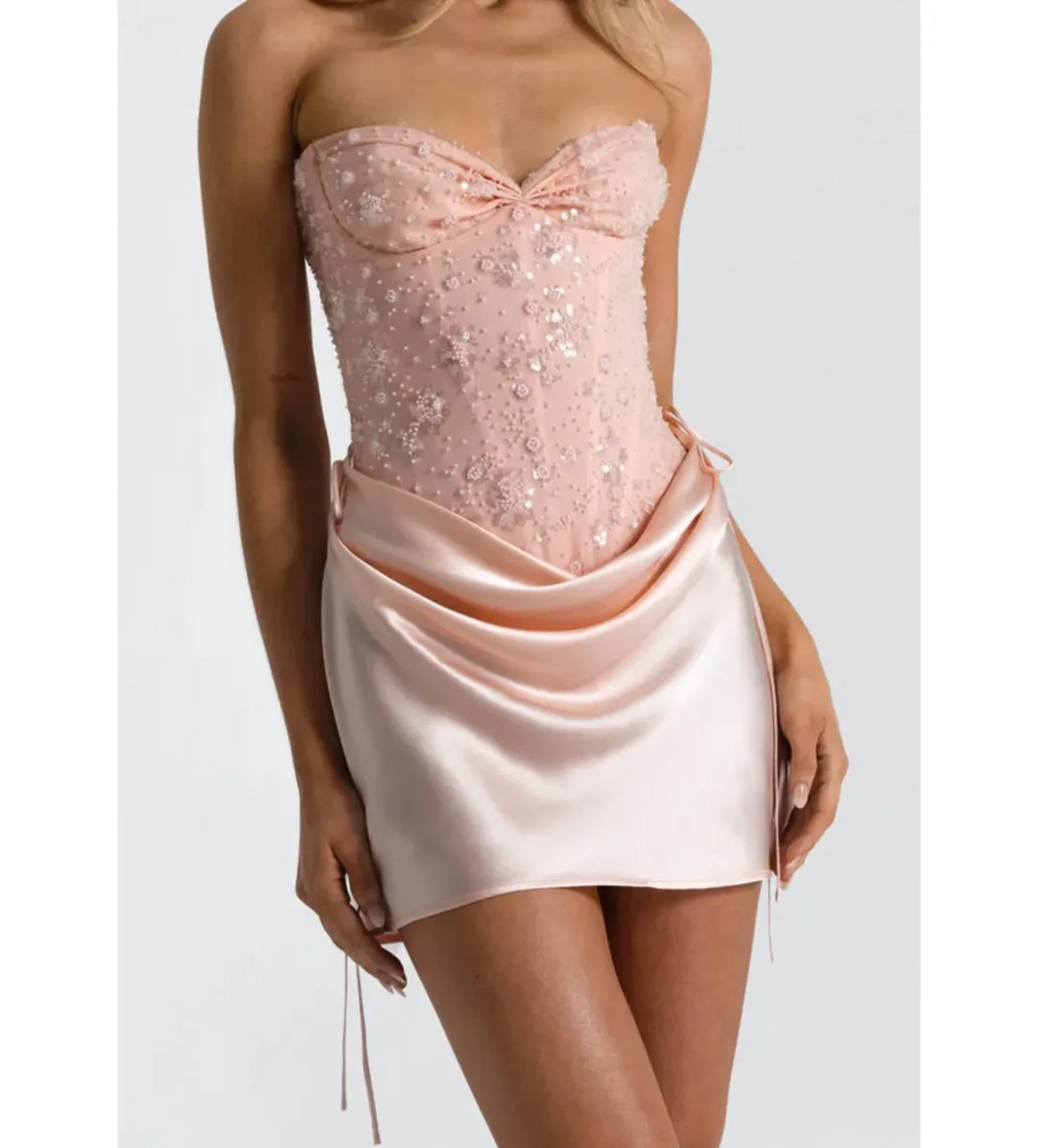 Natalie Rolt Verity Bustier Top in Pink Size 0/AU6 for rent on The Volte - main image