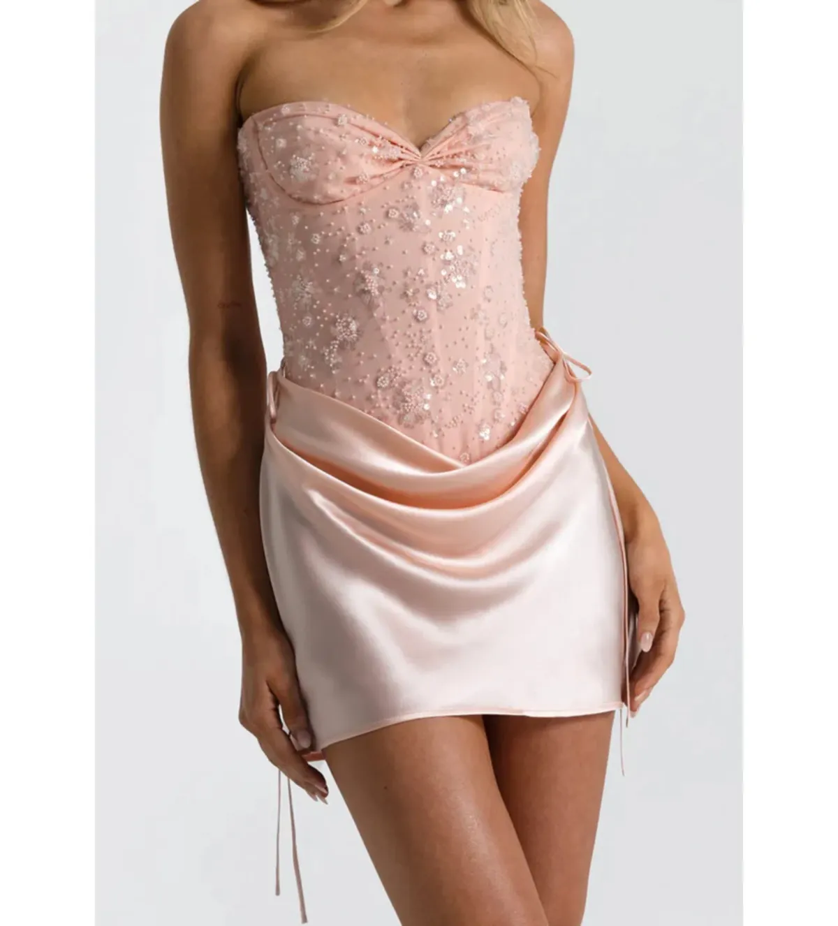 Natalie Rolt Verity Bustier Top in Pink Size 1/AU8 for rent on The Volte - main image