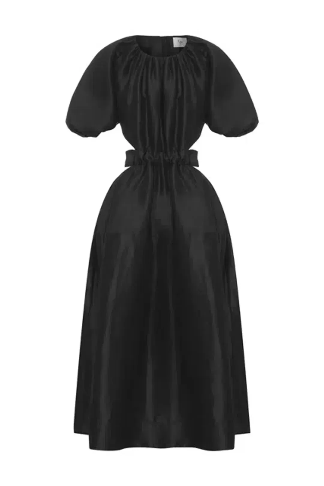 Aje Dress Mimosa Black Midi | Size AU 8 for rent on The Volte - main image