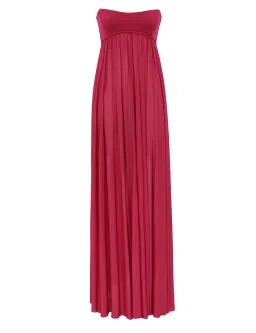 Zimmermann Luna Jersey Bandeau Gown Fuchsia Size 2 for rent on The Volte - image 1