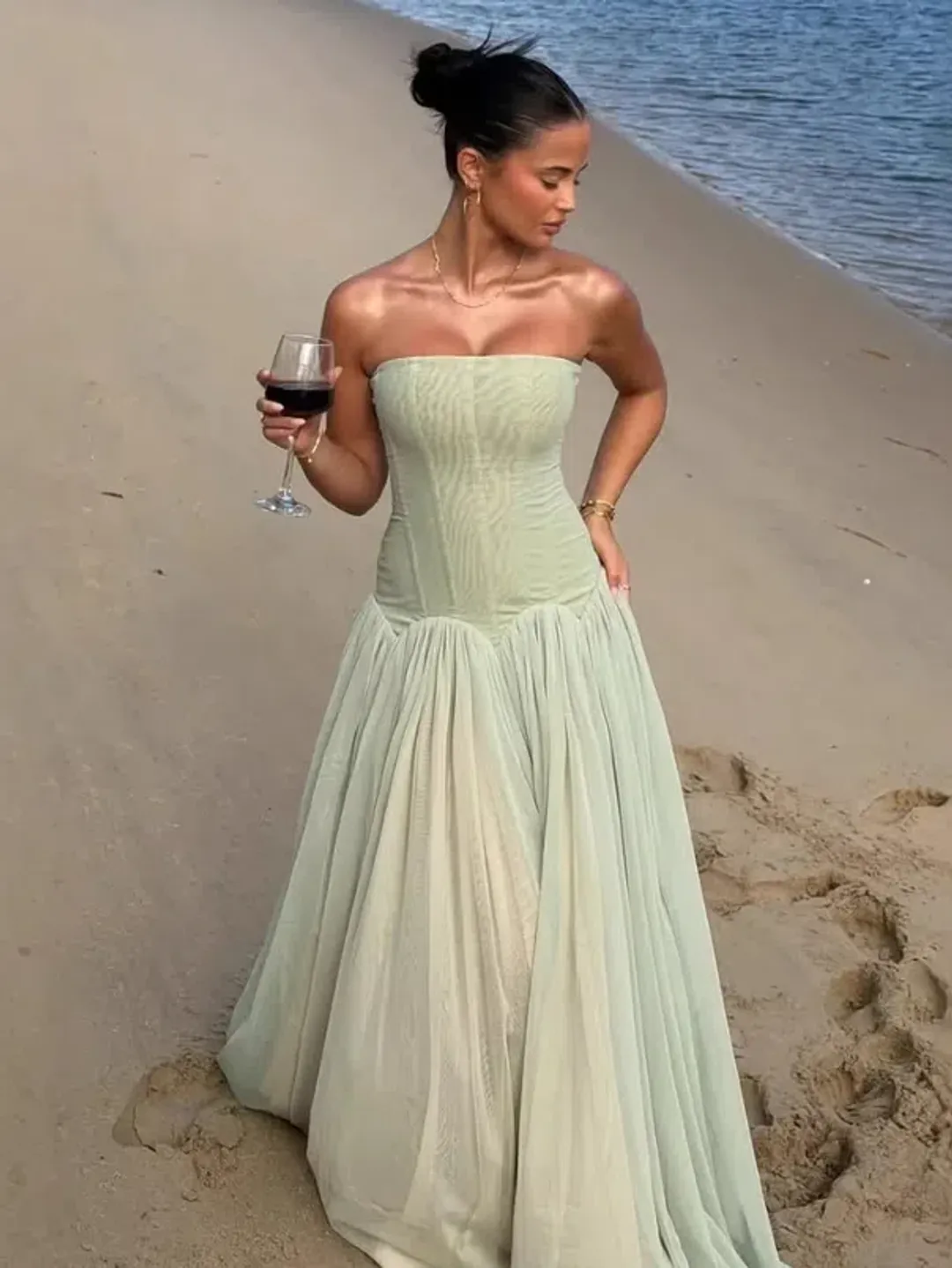 White Fox Boutique Magic Muse Maxi Dress 6 for rent on The Volte - main image