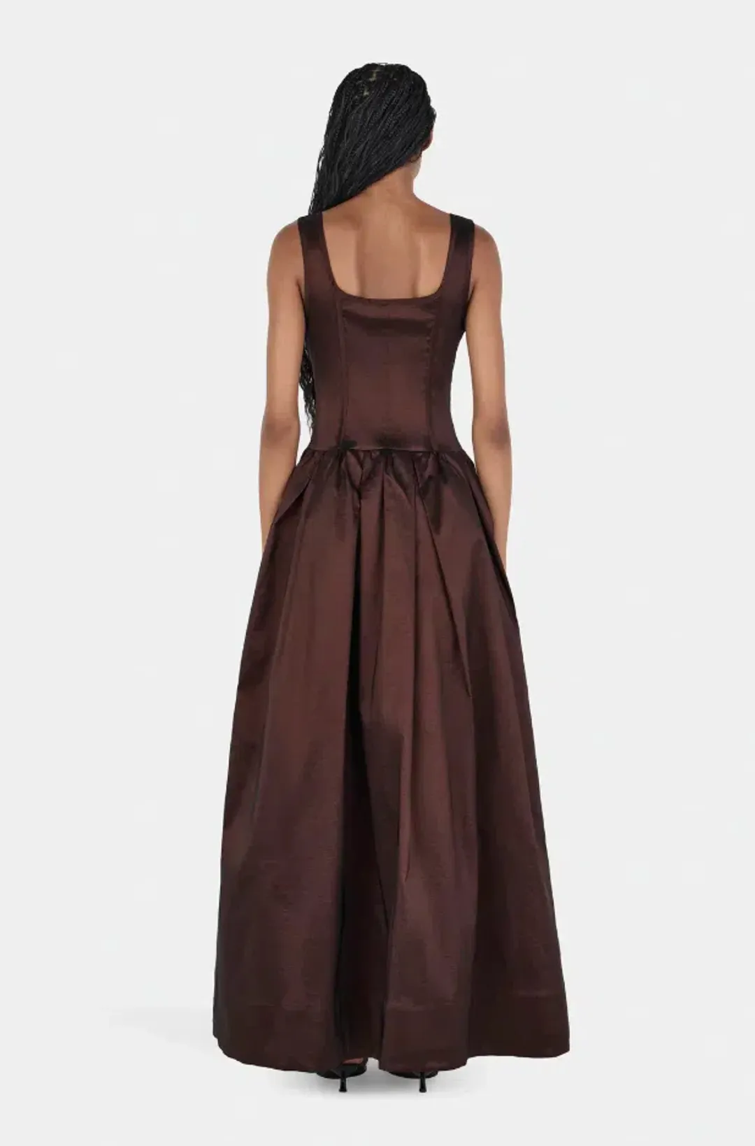 POSEY TAFFETA GOWN | CHOCOLATE - SIZE 10 for rent on The Volte - main image