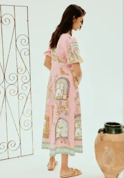 Alemais Monte Midi Dress in Pink Size 10 for rent on The Volte - image 3