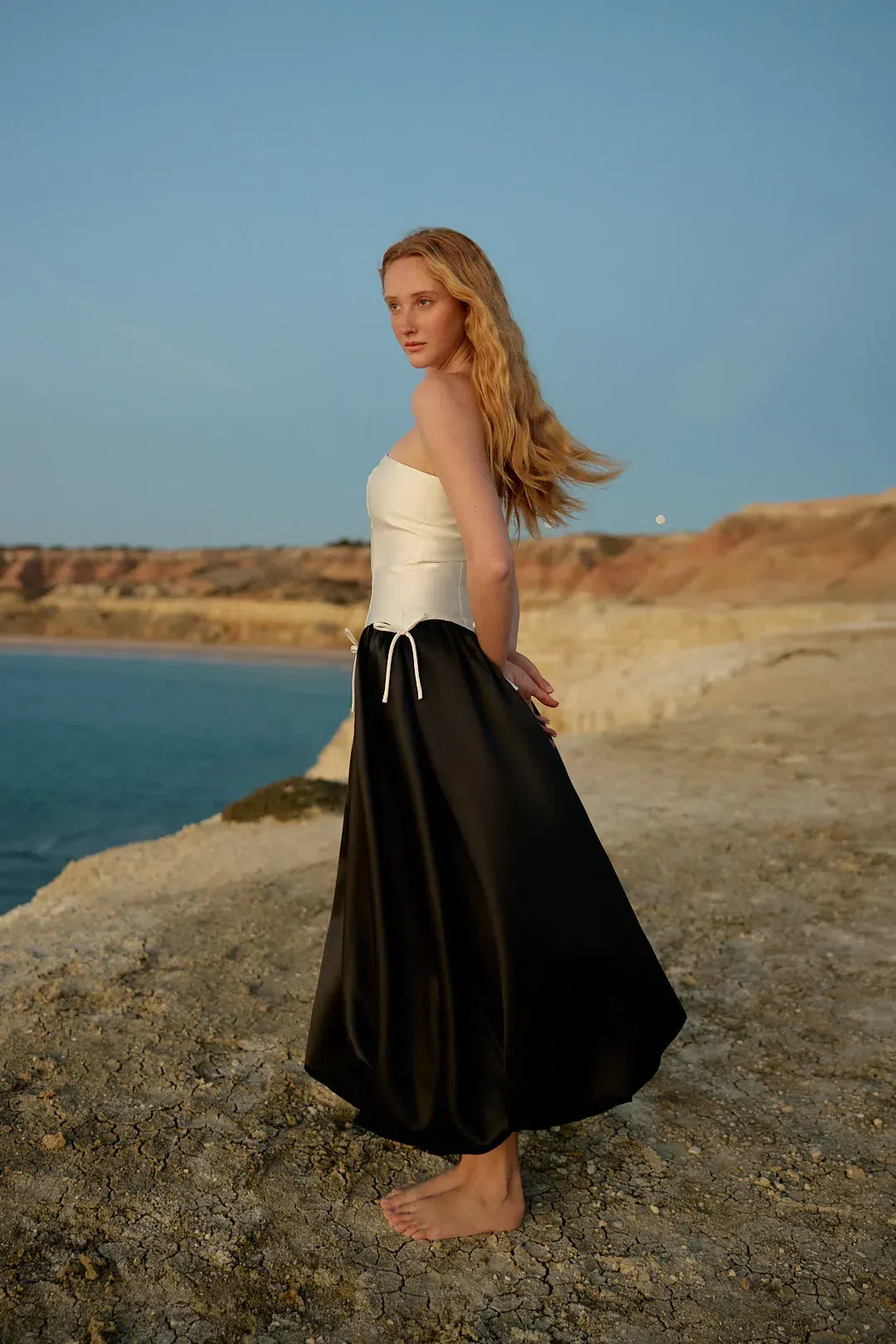 Aston Studio MARGUERITE GOWN NERO ANTIQUE for rent on The Volte - main image