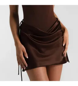 Natalie Rolt Evelyn Mini Skirt in Espresso Size 0/AU6 for rent on The Volte - image 1