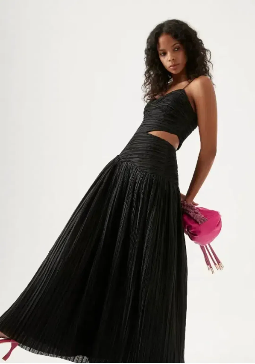 Aje Laurier Wave Maxi Dress black size 10 for rent on The Volte - main image