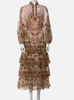 Zimmermann Lyre Tiered Midi Dress (Sz 0) for rent on The Volte - image 1