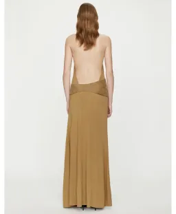 Christopher Esber - Contour Suede Belted Jersey Halter Gown, Size 8  for rent on The Volte - image 3