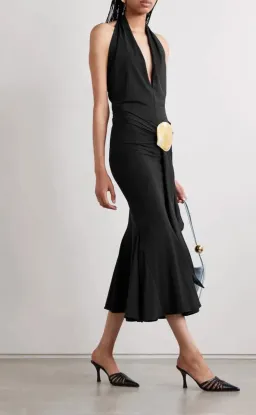 Conner Ives - Recycled Spandex Shell Belt Maxi Dress, Size M  for rent on The Volte - image 5