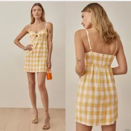 Reformation Ryland Mini Linen Dress  for rent on The Volte - image 1