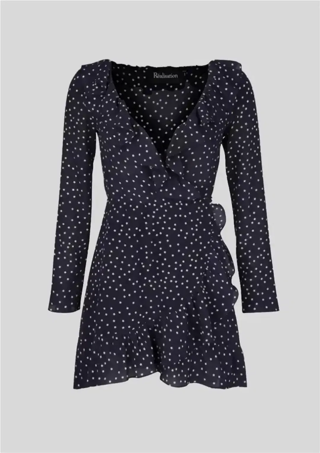 REALISATION PAR THE ALEXANDRA MINI DRESS NAVY STAR SIZE 12 for rent on The Volte - main image