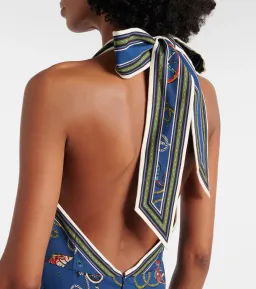 Alémais Cove printed halterneck maxi dress for rent on The Volte - image 6