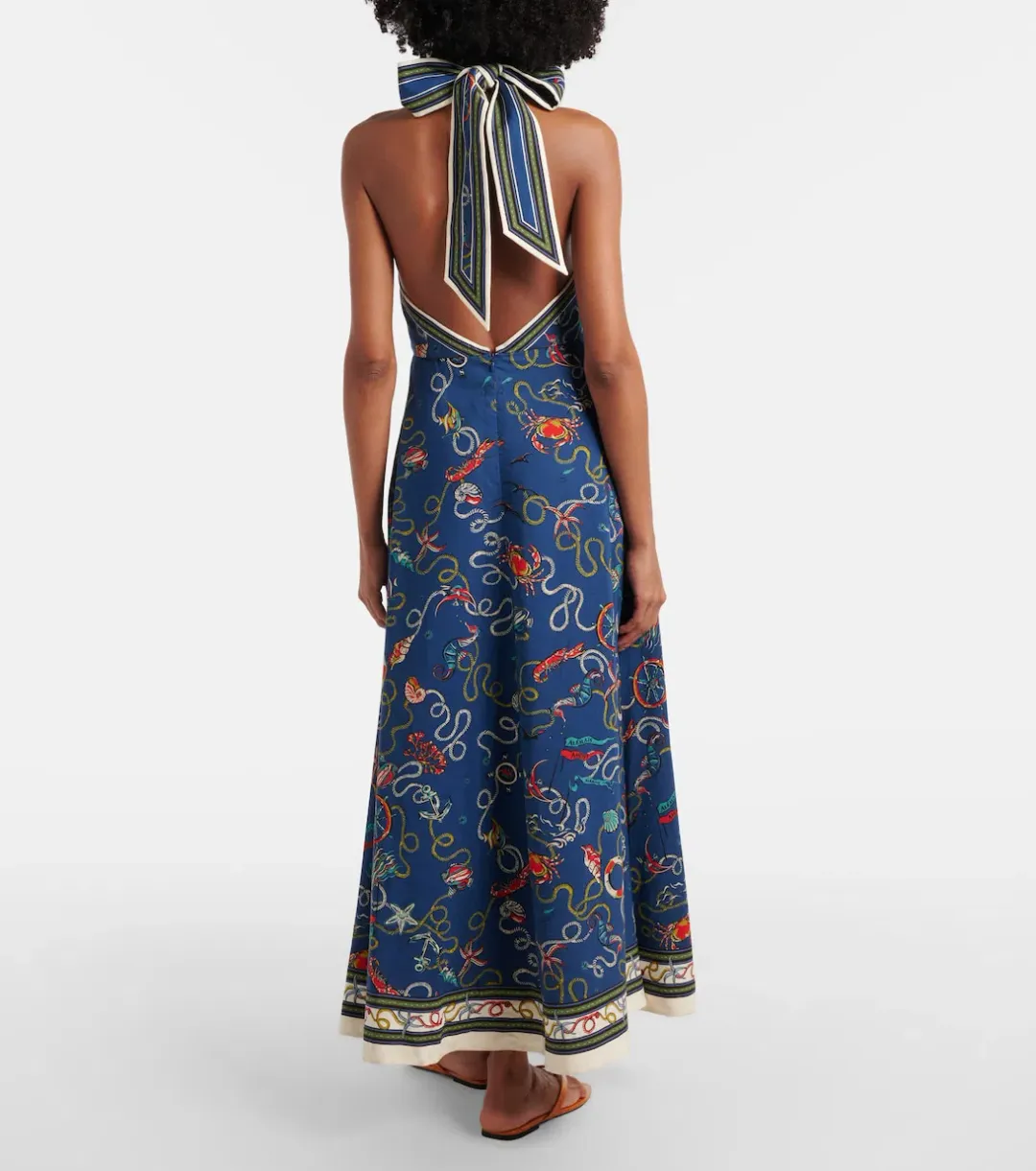 Alémais Cove printed halterneck maxi dress for rent on The Volte - main image
