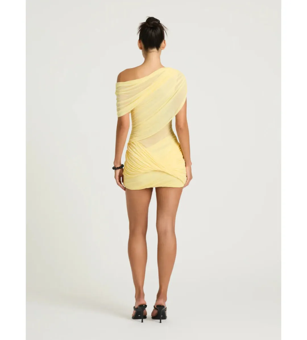 Benni Otto Mini Dress in Lemon Size AU6 for rent on The Volte - main image