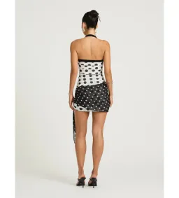 Benni Marnie Mini Dress in Black/White Polka Size AU6 for rent on The Volte - image 3