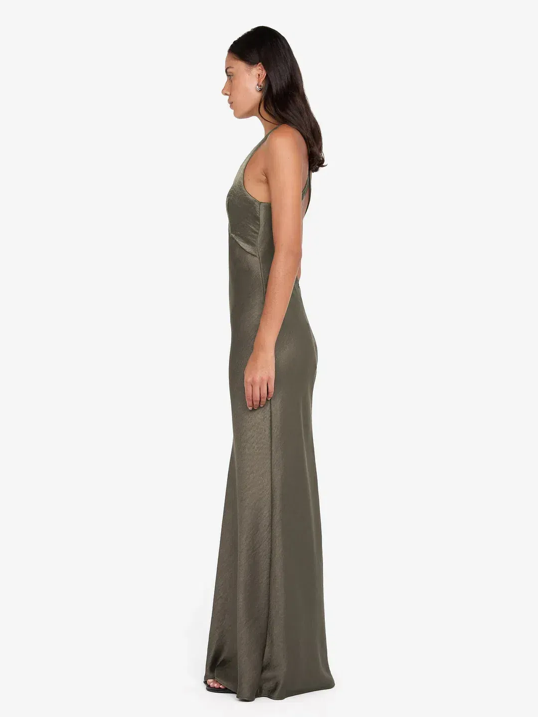 The Dreamer V Neck Dress in Dark Willow for rent on The Volte - main image