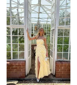 Aje Allairie Gown in Butter Yellow Size AU4 for rent on The Volte - image 1