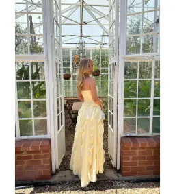 Aje Allairie Gown in Butter Yellow Size AU10 for rent on The Volte - image 3