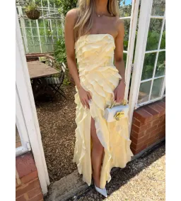 Aje Allairie Gown in Butter Yellow Size AU10 for rent on The Volte - image 2