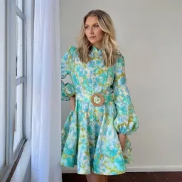 Zimmermann High Tide Buttoned Mini Dress Size 3 / 14 AU for rent on The Volte - image 3