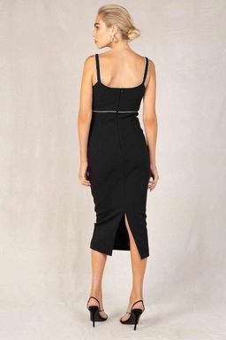 Misha Blake Midi Dress Black Size 8 for rent on The Volte - image 2