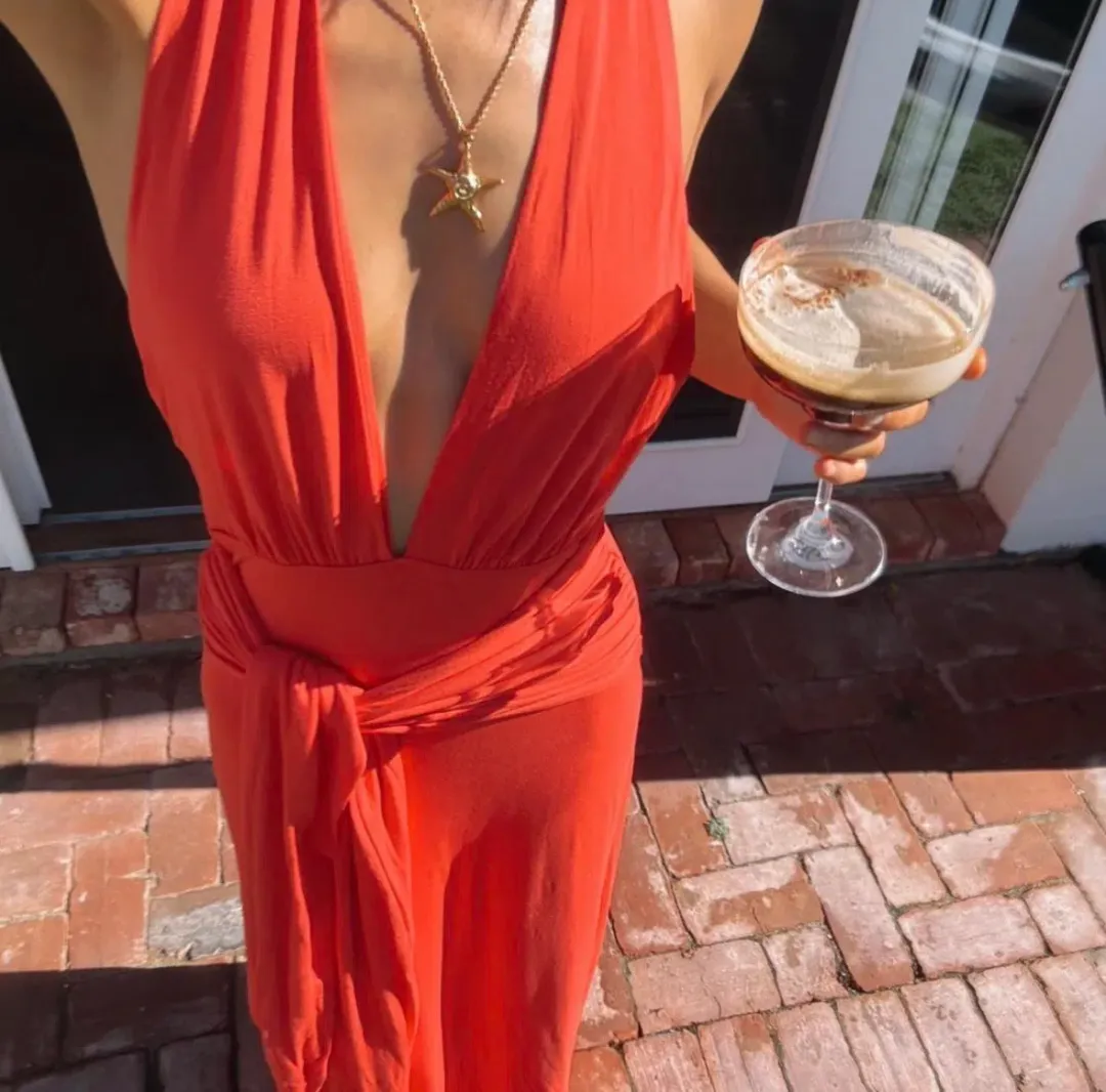 Kookai jasmine maxi dress red SIZE 8 for rent on The Volte - main image