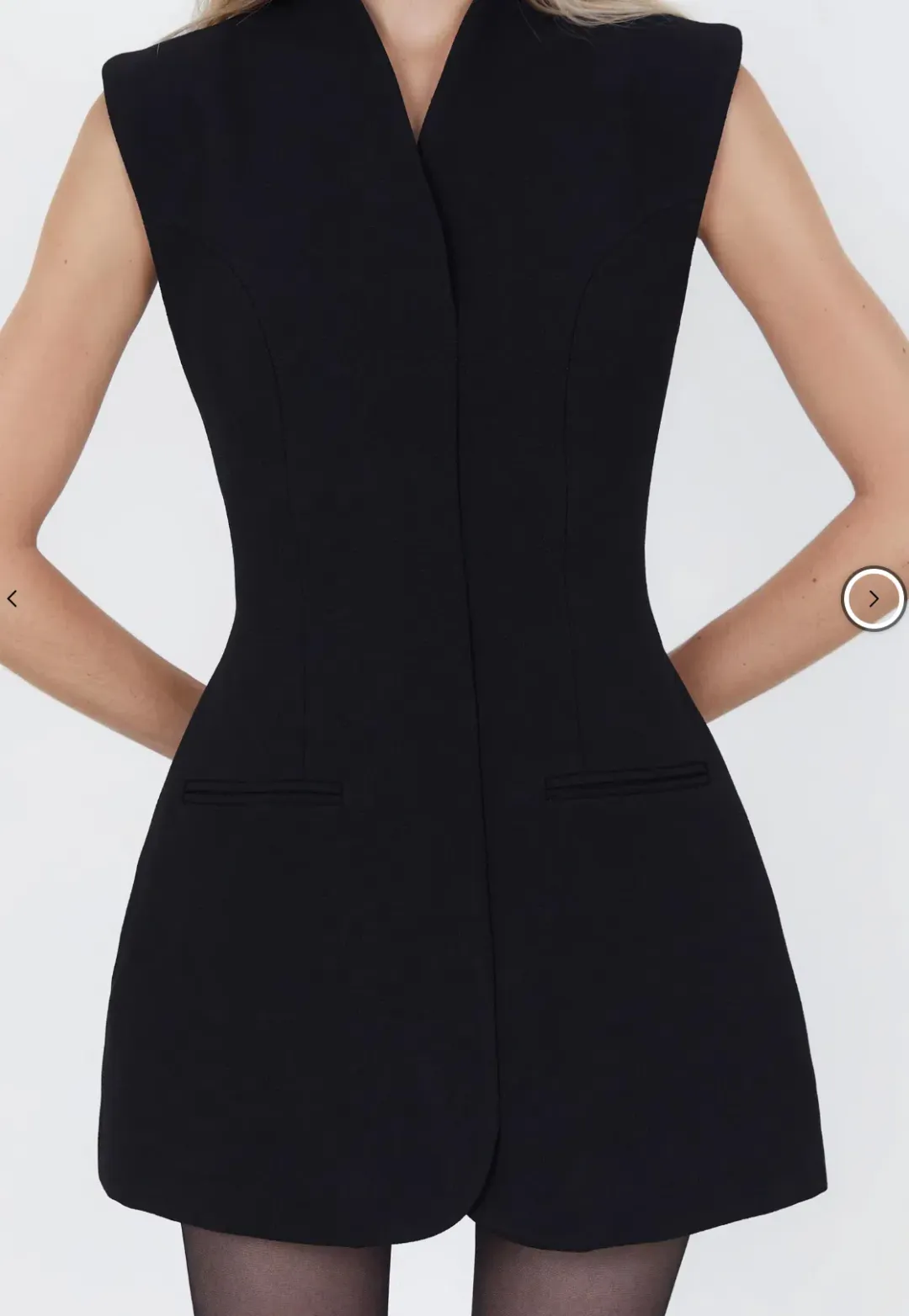 Cross Mini Dress Black - Size 8 - Capsule Wardobe for rent on The Volte - main image