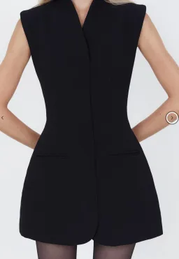 Cross Mini Dress Black - Size 8 - Capsule Wardobe for rent on The Volte - image 6