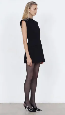 Cross Mini Dress Black - Size 8 - Capsule Wardobe for rent on The Volte - image 3