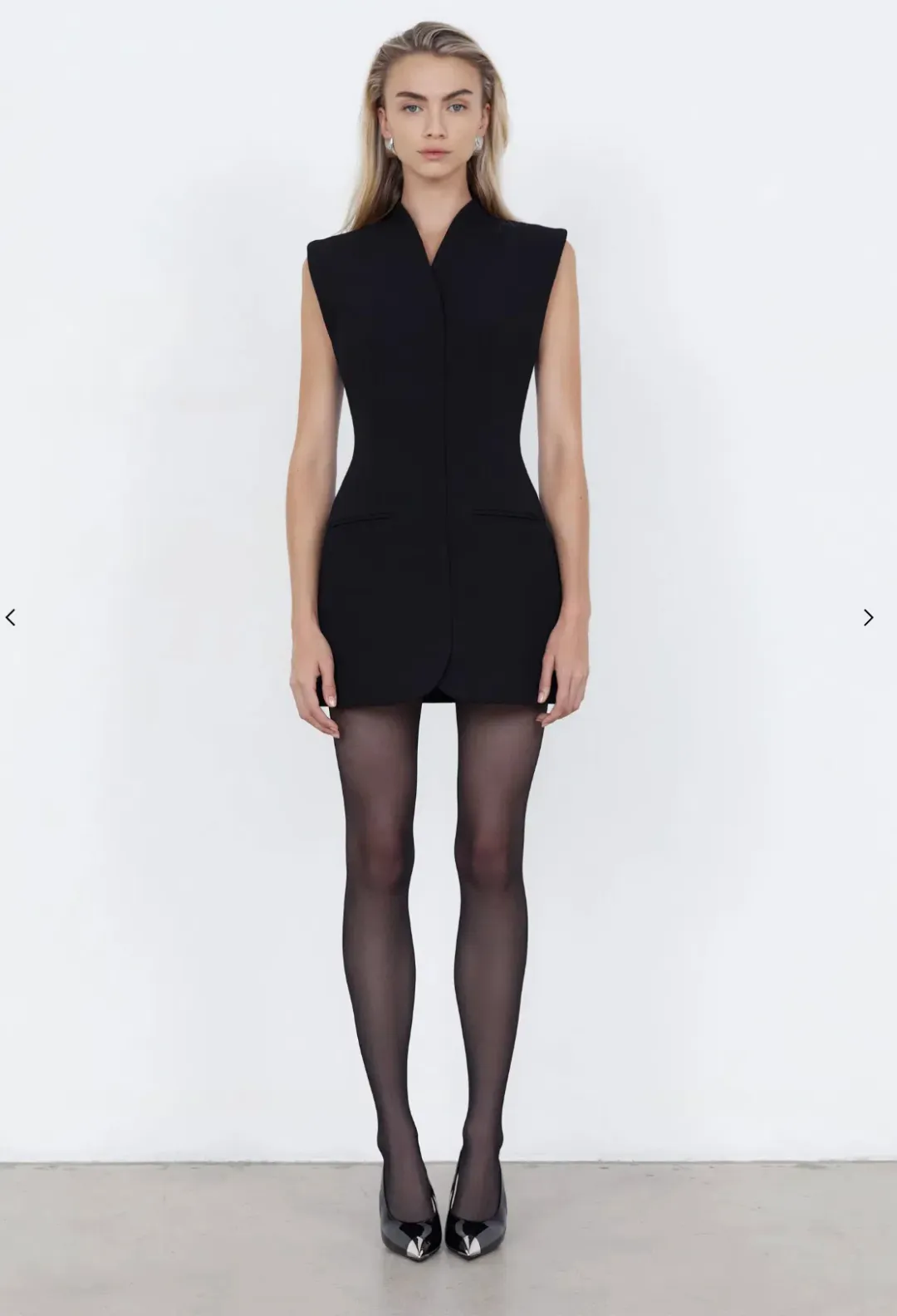 Cross Mini Dress Black - Size 8 - Capsule Wardobe for rent on The Volte - main image