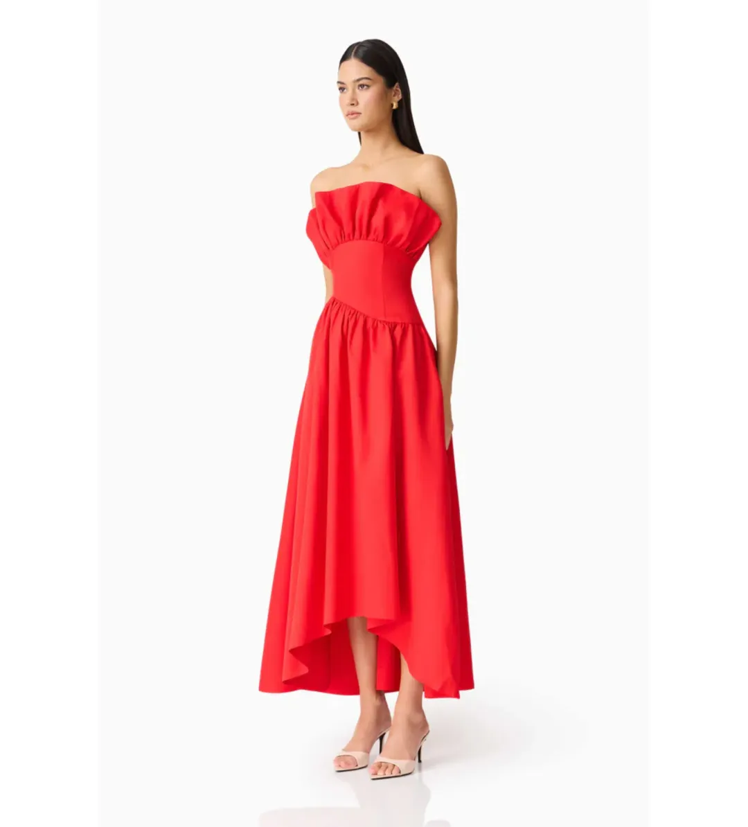 Elliatt Laurel Sleeveless Maxi Dress In Red Size L/AU12 for rent on The Volte - main image