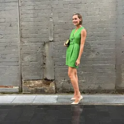 Oroton Bow Mini Dress in Green Size 14 for rent on The Volte - image 1