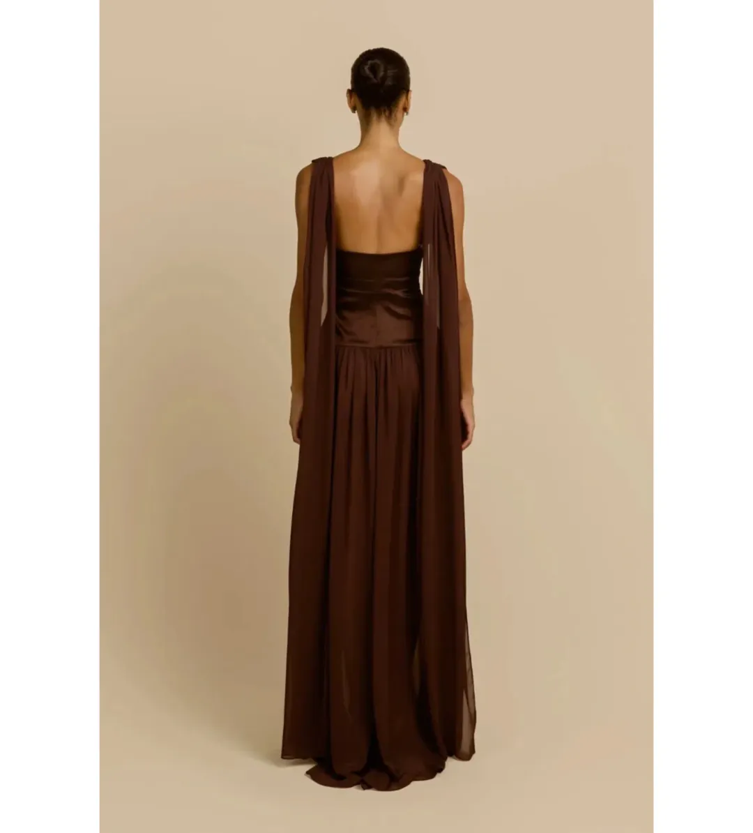 Arcina Ori Ramona Dress in Cacao Size XS/AU6 for rent on The Volte - main image