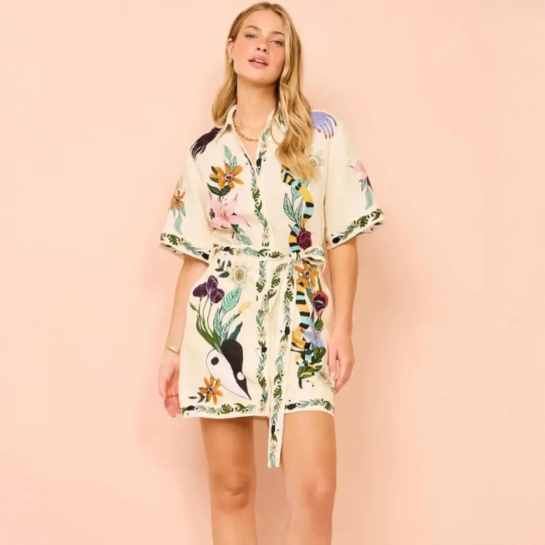 Alemais Meagan Mini Dress Multi Size 6 for rent on The Volte - main image