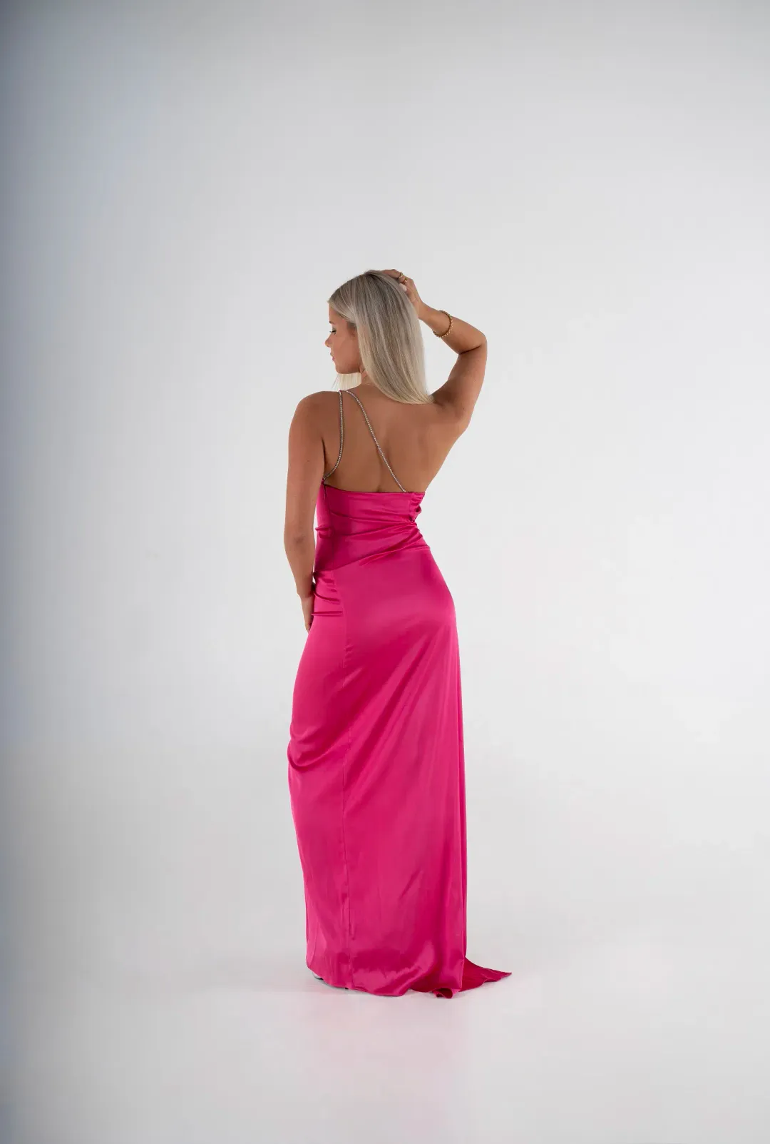 Studio Lexi Samira Maxi Gown Hot Pink for rent on The Volte - main image