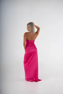 Studio Lexi Samira Maxi Gown Hot Pink for rent on The Volte - image 3