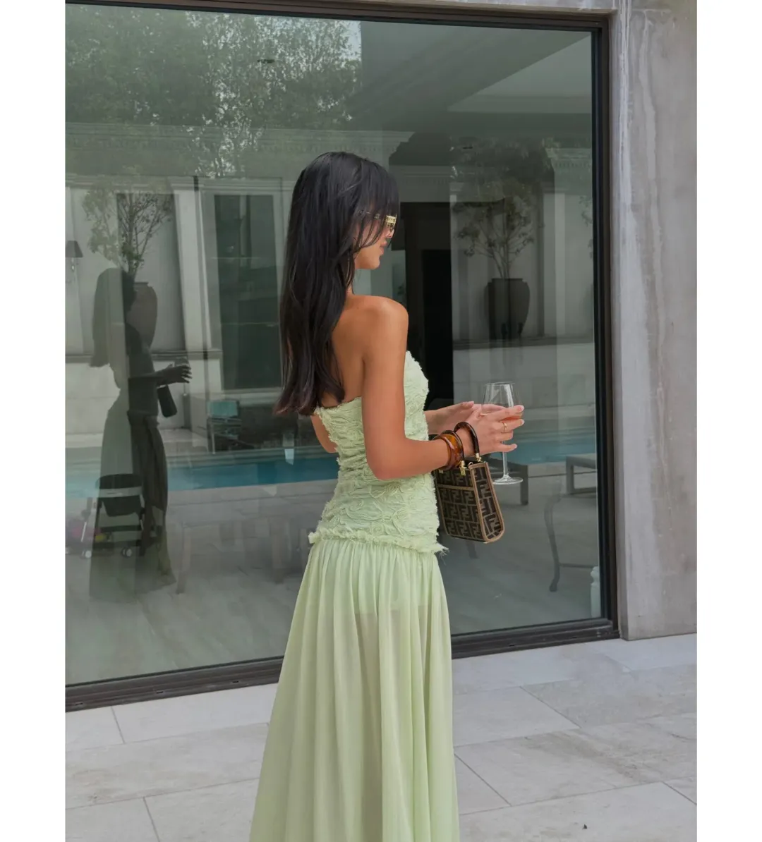 Jefre Sei Renata Dress in Mint Size L/AU12 for rent on The Volte - main image