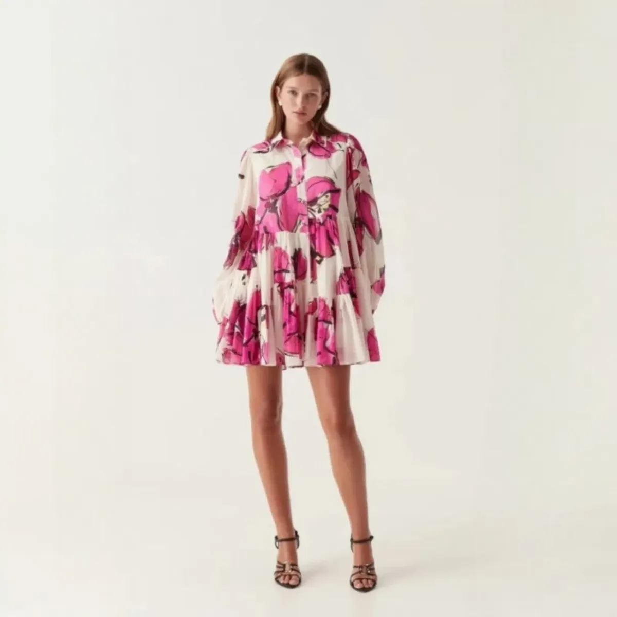 Aje Georgia Smock Mini Dress Size 12 for rent on The Volte - main image